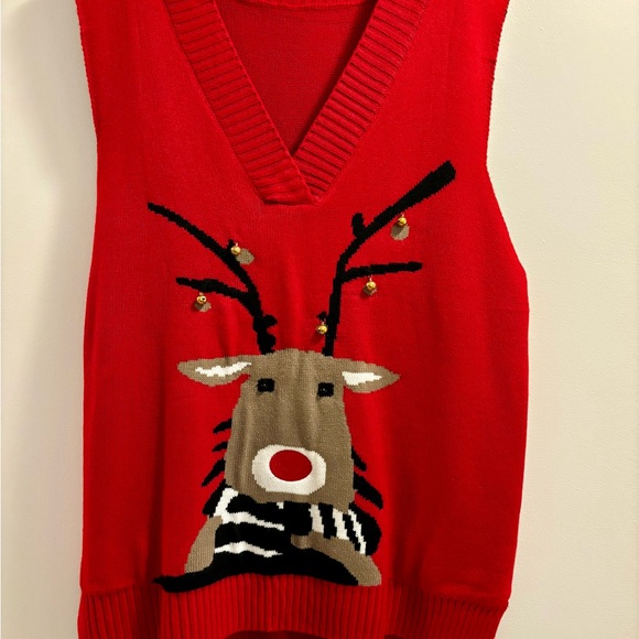 Viottiset Women's Ugly Christmas Sweater Vest/Jumper - Picture 4 of 5